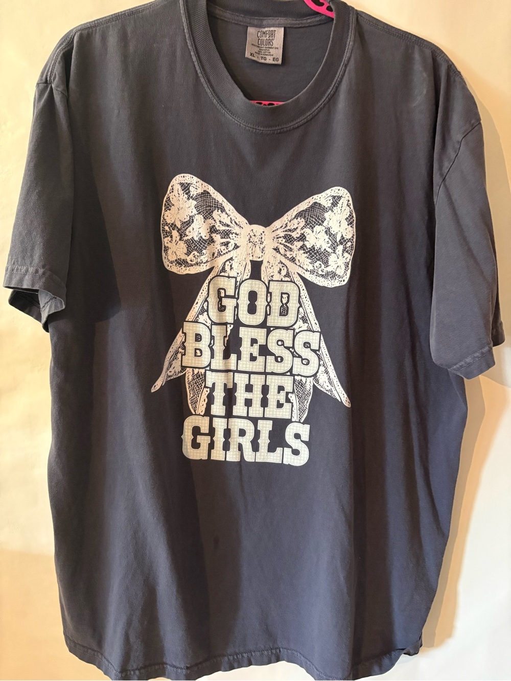 God Bless The Girls Graphic Tee - Navy Short Sleeve